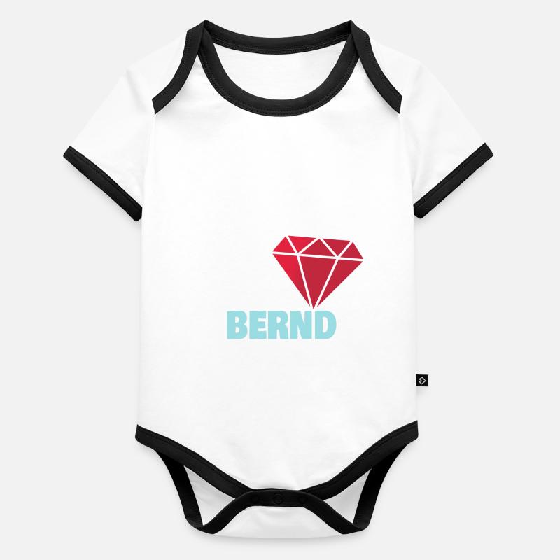 Noble Bernd Body Bébé bio contrasté manches courtes