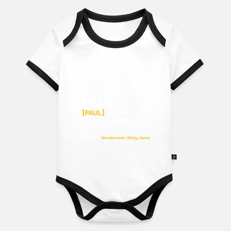 Paul Baby Bio-Kurzarm-Kontrastbody