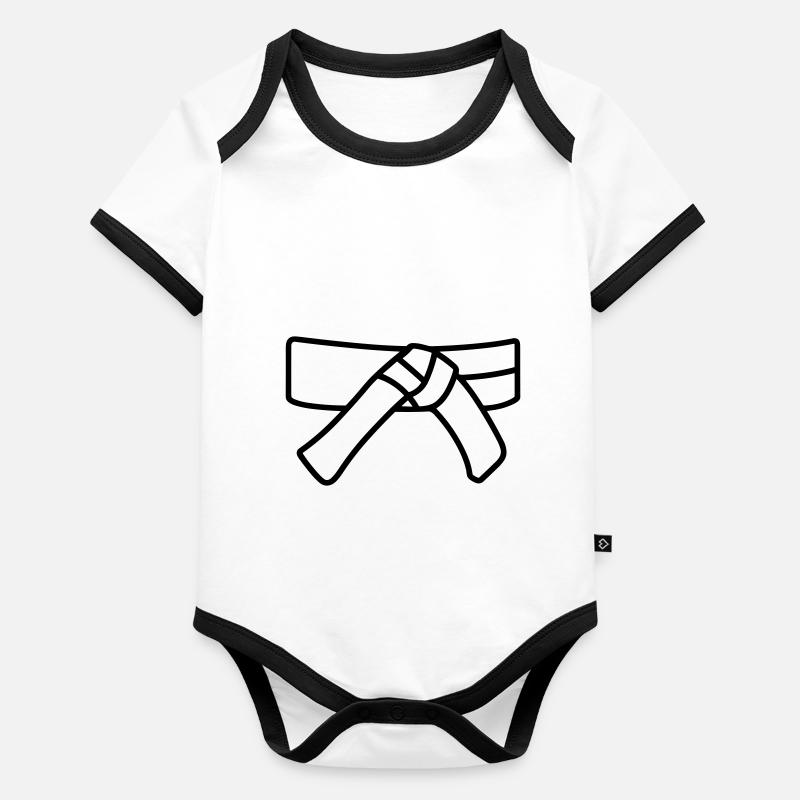 ceinture Body Bébé bio contrasté manches courtes
