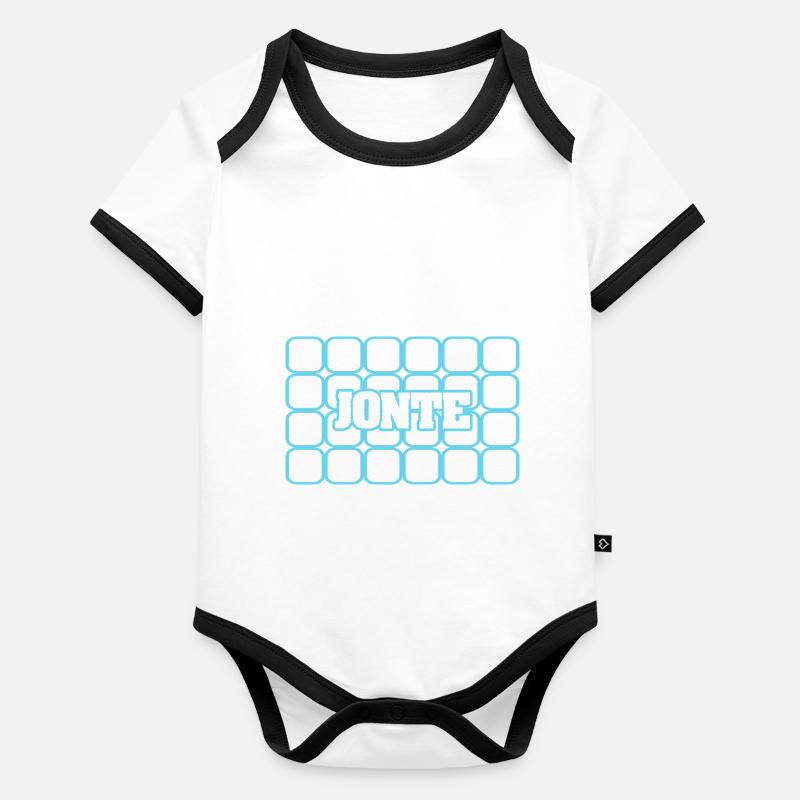 Jonte as a man's name Organic Baby Contrasting Bodysuit