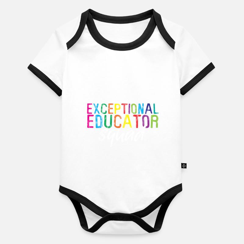 Exceptional Educator Squad 3 Baby Bio-Kurzarm-Kontrastbody
