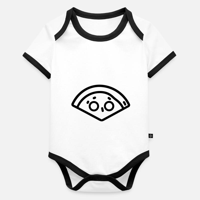 Pizza slice Organic Baby Contrasting Bodysuit