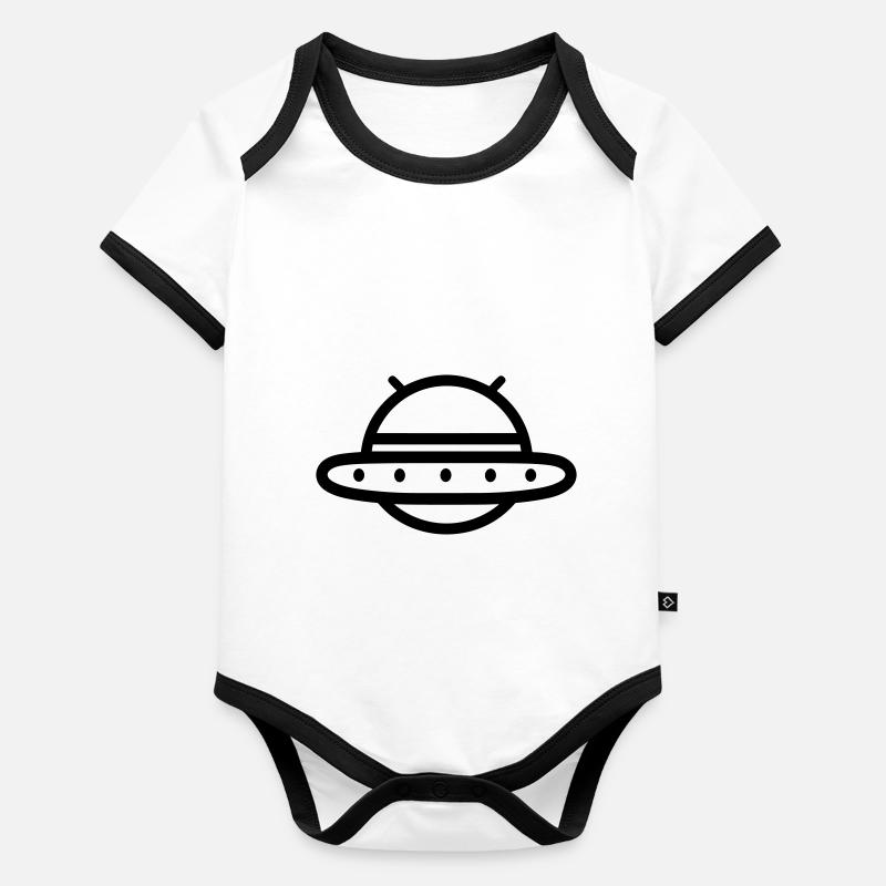 soucoupe volante Body Bébé bio contrasté manches courtes