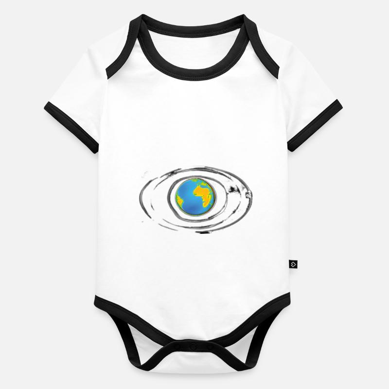 AI created Dasing "the Earth in the Solar System" Organic Baby Contrasting Bodysuit