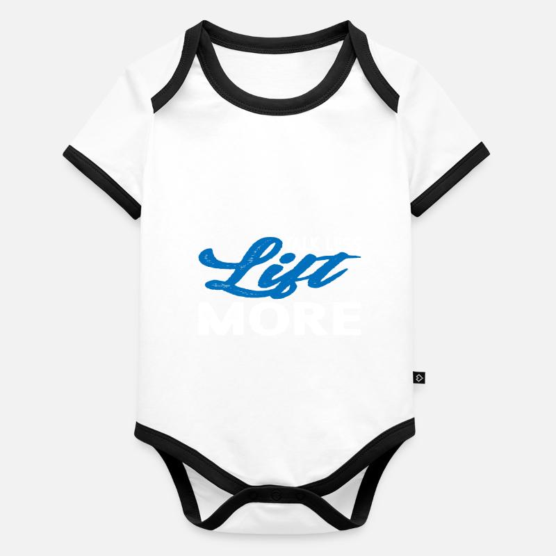 Parler moins soulever plus 14 Body Bébé bio contrasté manches courtes