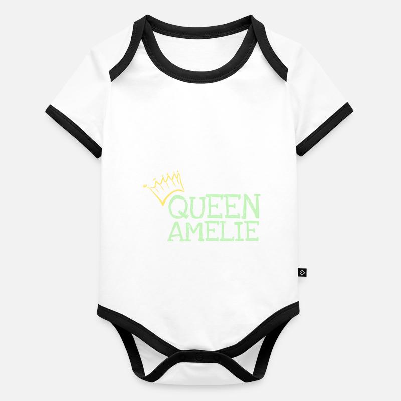 Amelie as a first name Organic Baby Contrasting Bodysuit