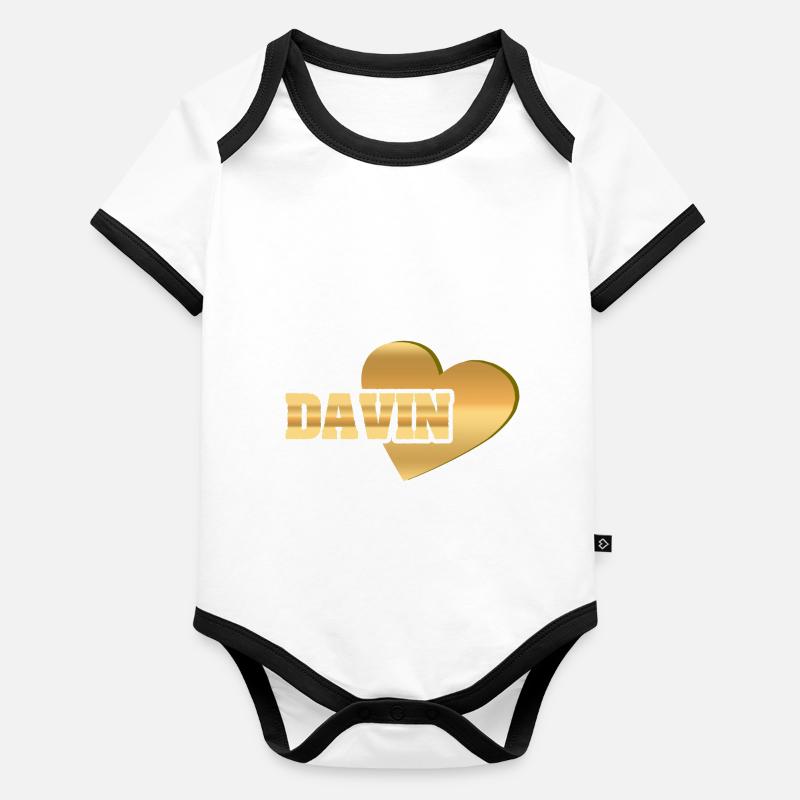 Gold Davin Organic Baby Contrasting Bodysuit