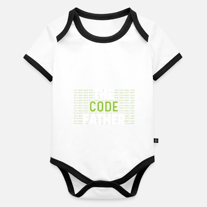 Le Père du Code. Spécialiste informatique Gift Body Bébé bio contrasté manches courtes