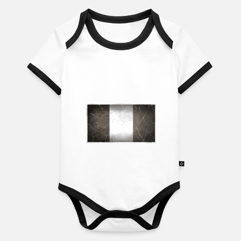 Guadeloupe Body Bébé bio contrasté manches courtes