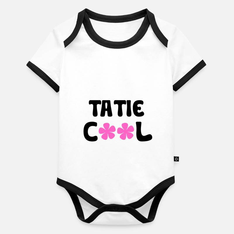 tatie cool Body Bébé bio contrasté manches courtes