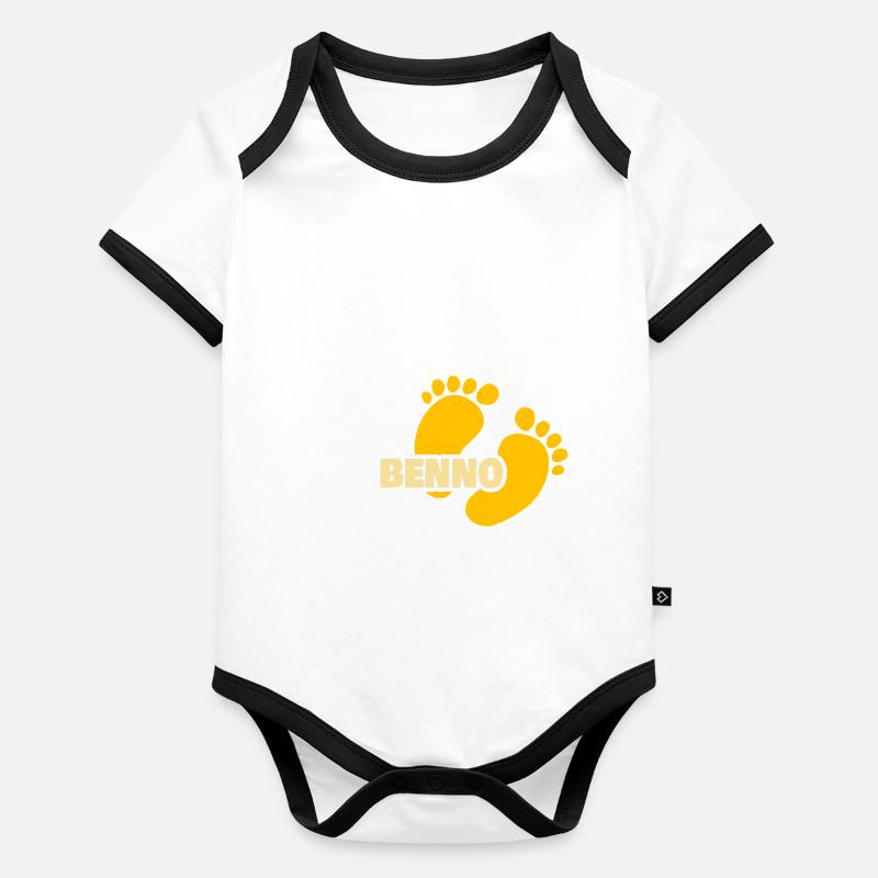 Empreinte pour le bébé biologique de Benno Body Bébé bio contrasté manches courtes