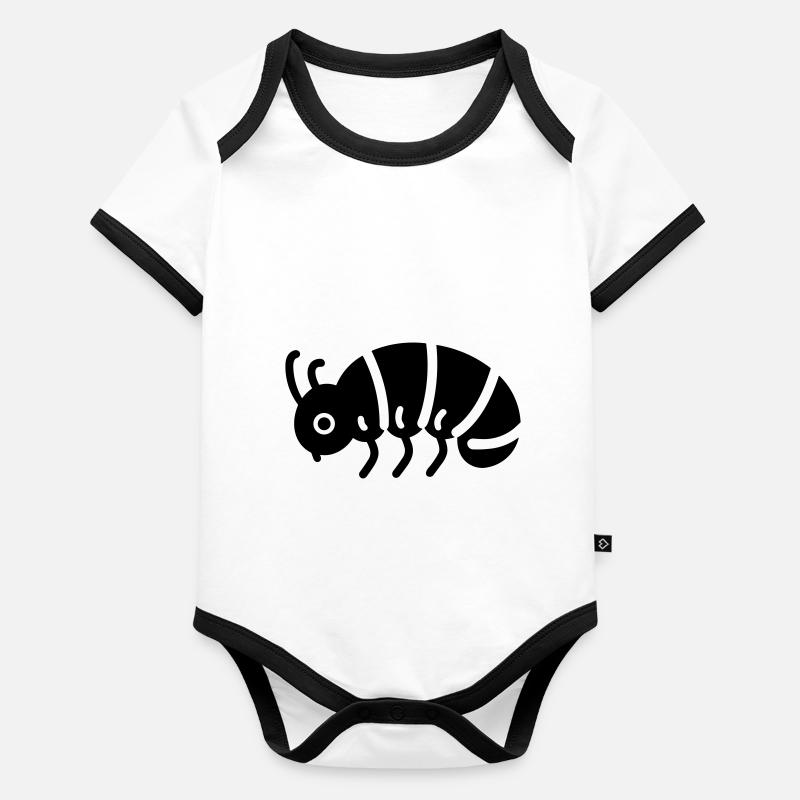 chenille Body Bébé bio contrasté manches courtes