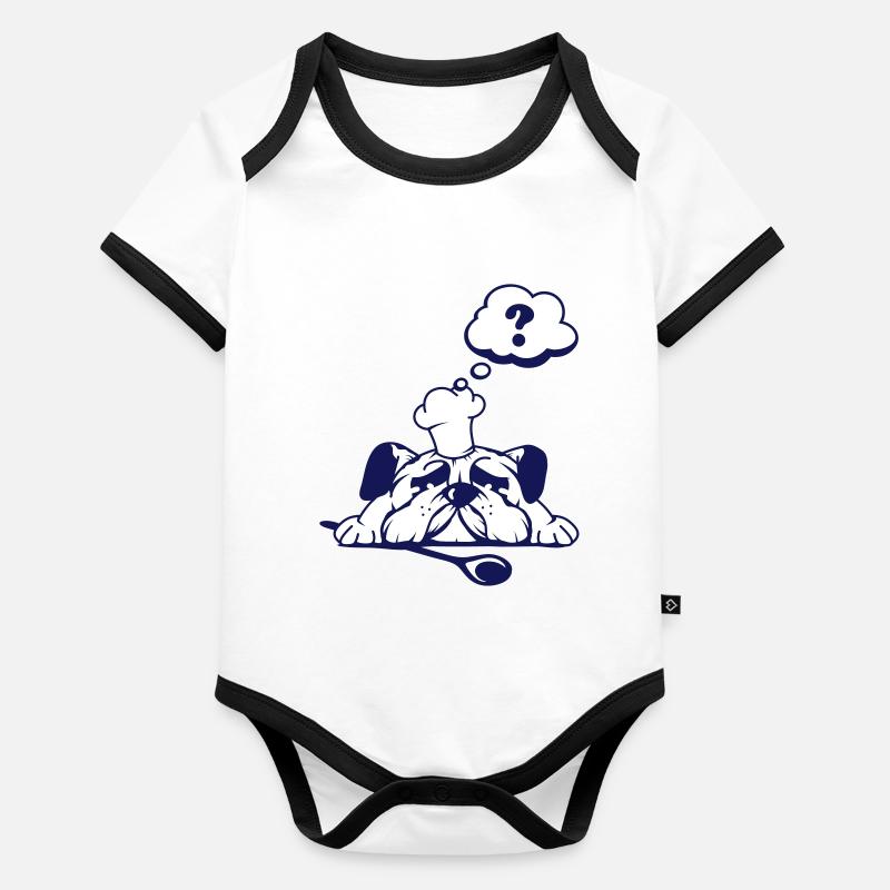 Comic speech bubble question mark Organic Baby Contrasting Bodysuit
