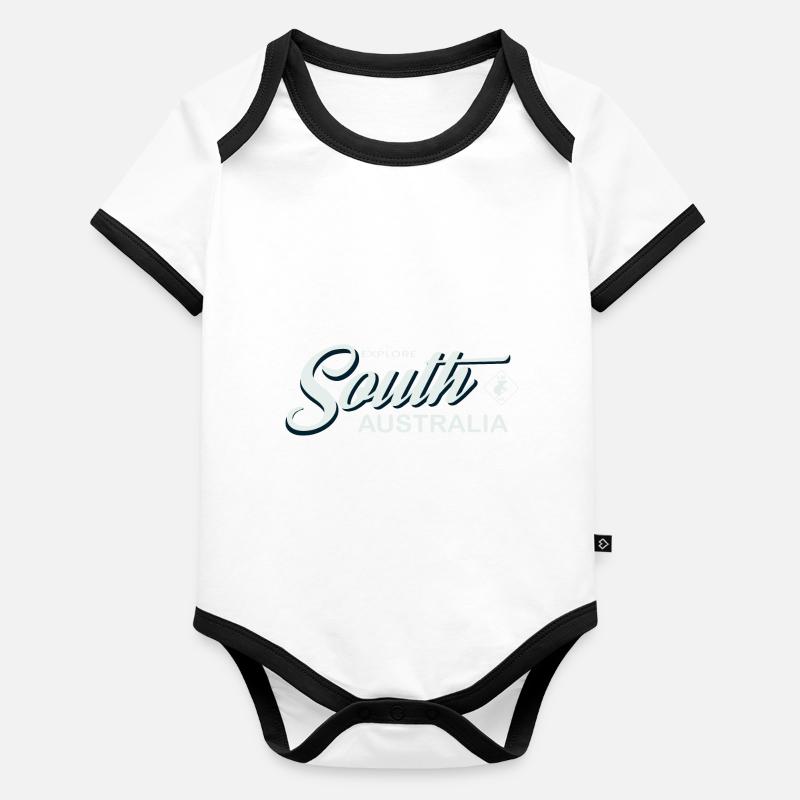 EXPLORE SOUTH AUSTRALIA Organic Baby Contrasting Bodysuit