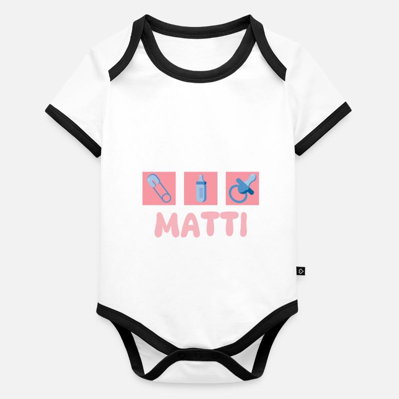 Matti as a pacifier Organic Baby Contrasting Bodysuit