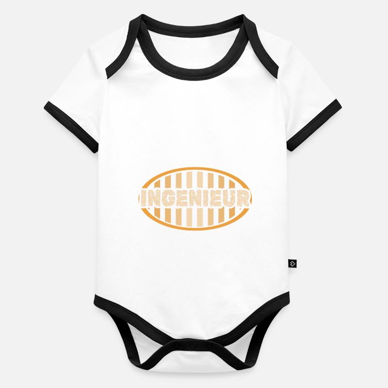 Job Engineer Organic Baby Contrasting Bodysuit