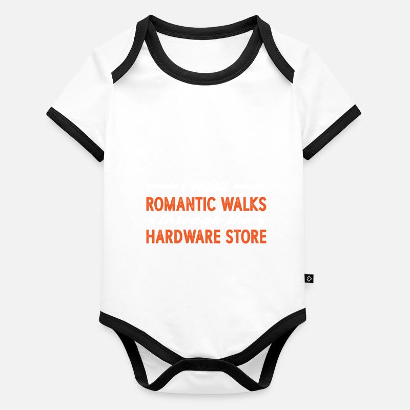 Romantic Walks Through The Hardware Store 24 Organic Baby Contrasting Bodysuit