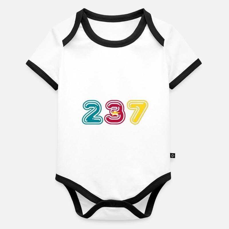 TEAM 237 CAMEROUN Body Bébé bio contrasté manches courtes
