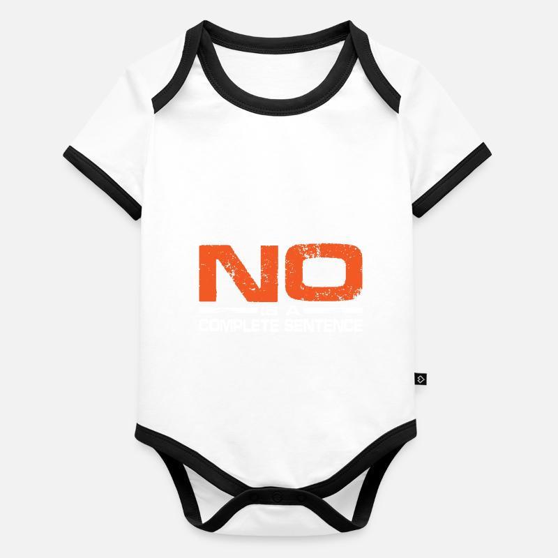 Non est une phrase complète 21 Body Bébé bio contrasté manches courtes