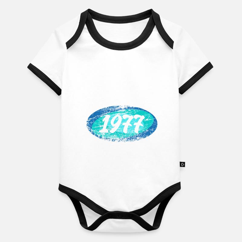 Elypse 1977 Baby Bio-Kurzarm-Kontrastbody