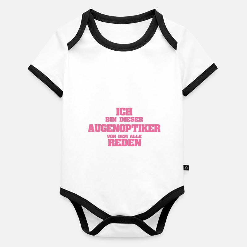 Beruf Augenoptiker Baby Bio-Kurzarm-Kontrastbody