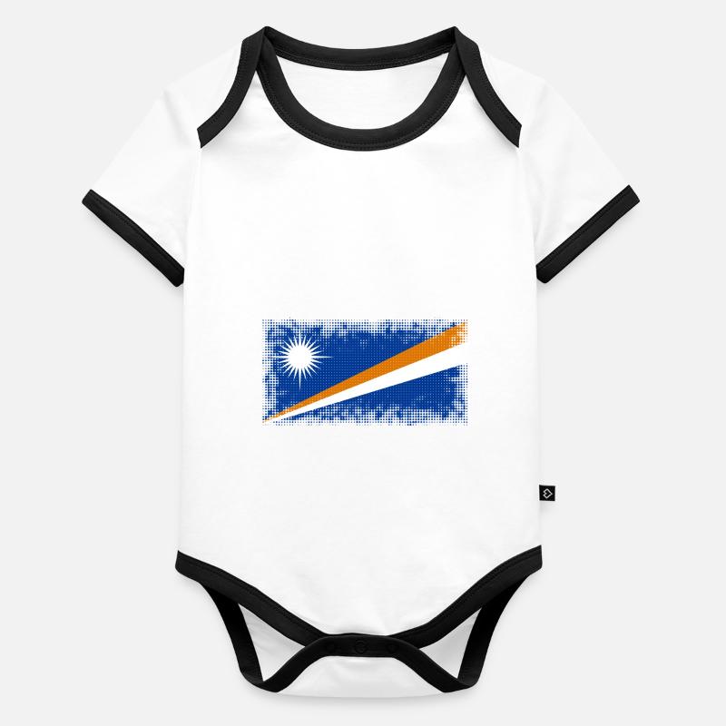 Marshall Islands as Marshall Islands Organic Baby Contrasting Bodysuit
