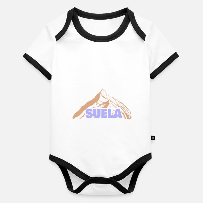 Idée cadeau Suela Body Bébé bio contrasté manches courtes