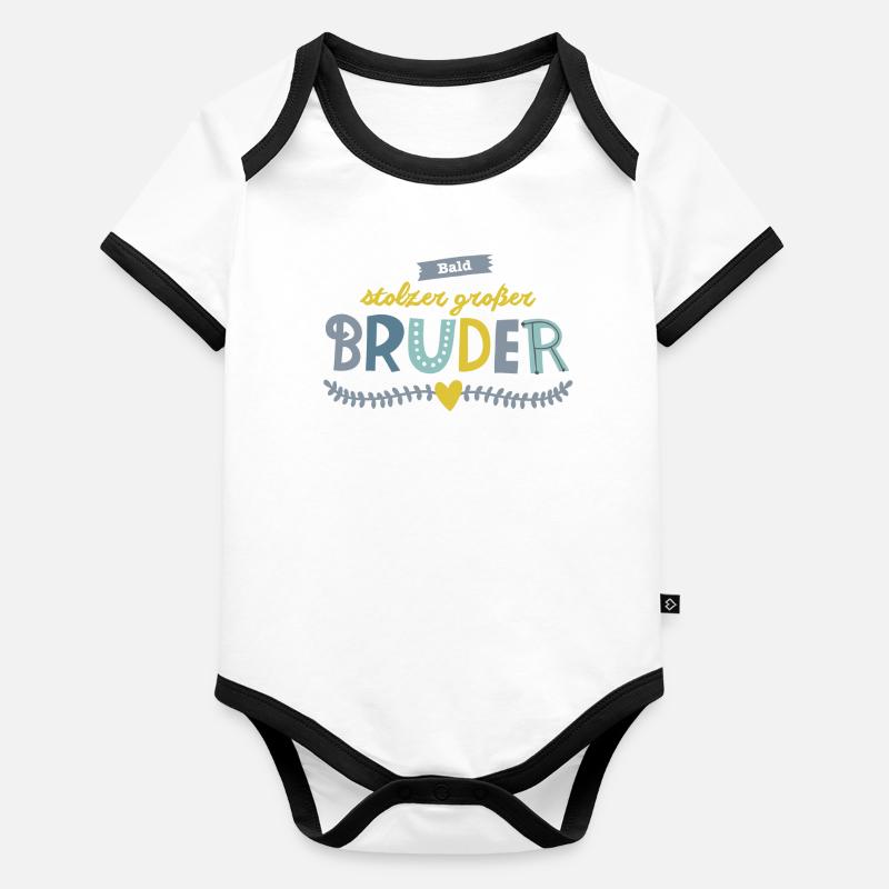 Bientôt grand frère Body Bébé bio contrasté manches courtes