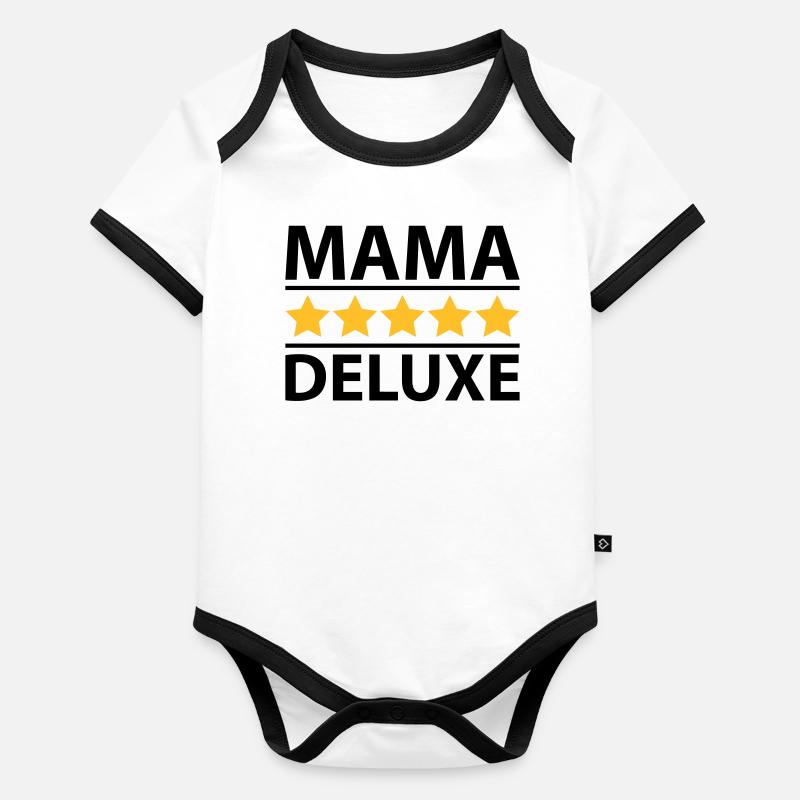 Mama Deluxe Body Bébé bio contrasté manches courtes