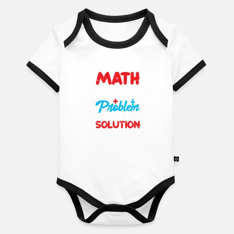 Math Organic Baby Contrasting Bodysuit