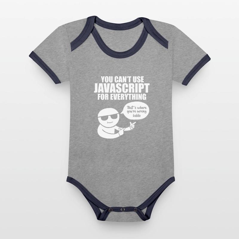 Programmierer Javascript Baby Bio-Kurzarm-Kontrastbody