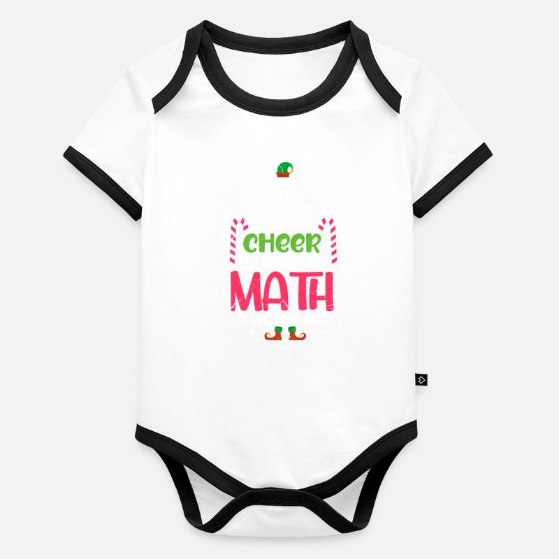 Professeur de mathématiques Noël Body Bébé bio contrasté manches courtes