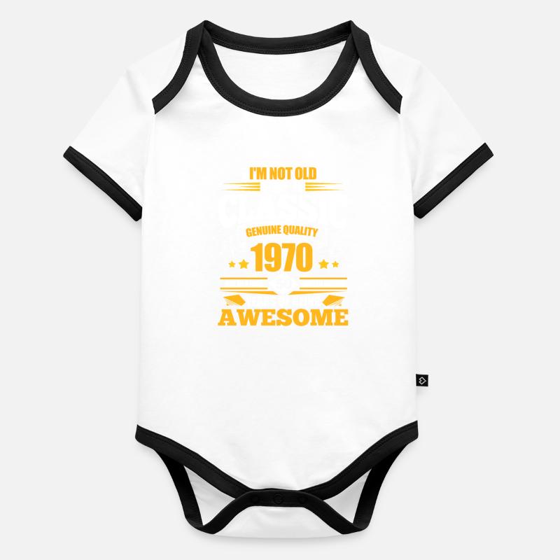 Classic 1970 Body Bébé bio contrasté manches courtes