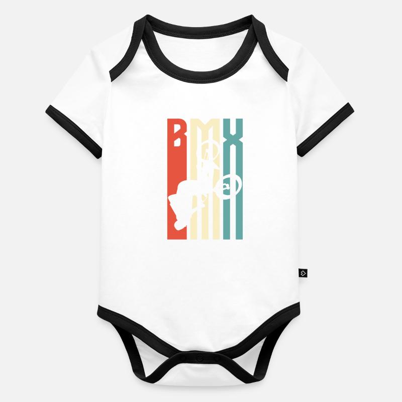 BMX Body Bébé bio contrasté manches courtes