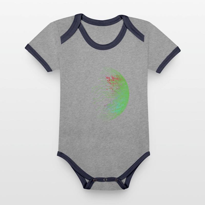 Binär Code Programmierer Computer Nerd Geschenk Baby Bio-Kurzarm-Kontrastbody