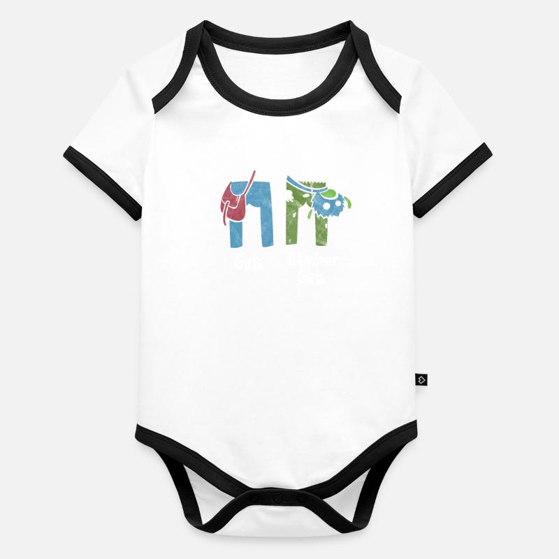 Grimper fille Body Bébé bio contrasté manches courtes