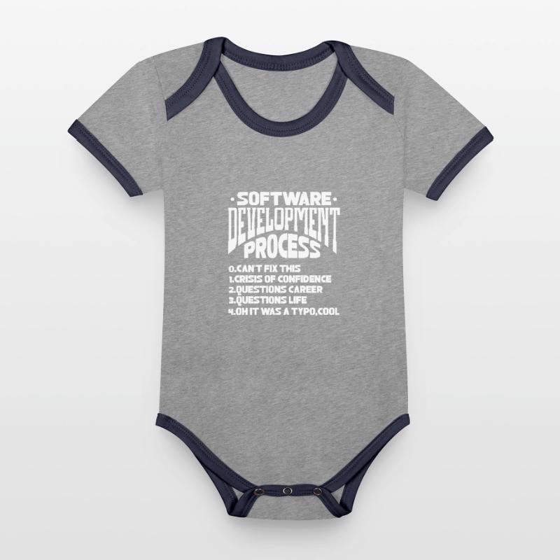 Software Developer Programmer Software Organic Baby Contrasting Bodysuit