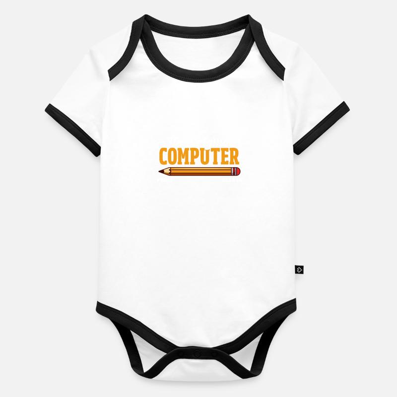 Ordinateur Body Bébé bio contrasté manches courtes