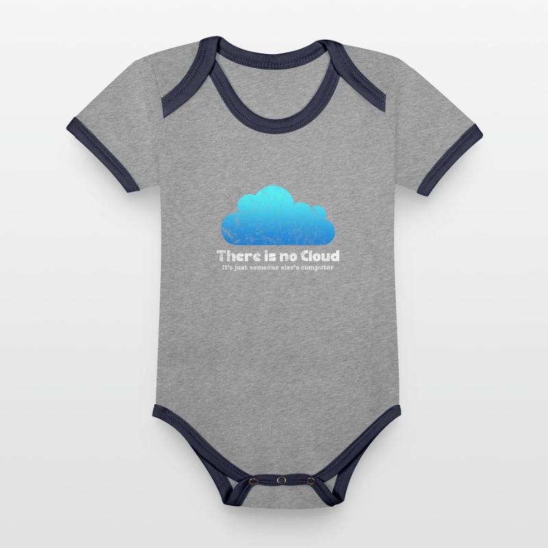 Computer Nerd PC Programmer Computer Science Gift Organic Baby Contrasting Bodysuit