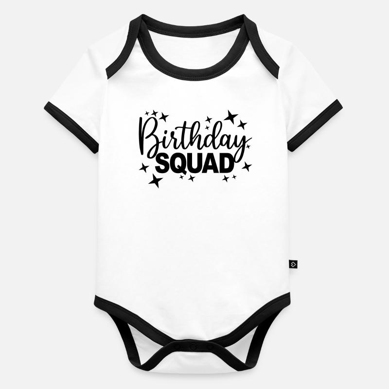 Birthday Squad Matching Gruppe Geburtstagsfeier Geschenk Baby Bio-Kurzarm-Kontrastbody
