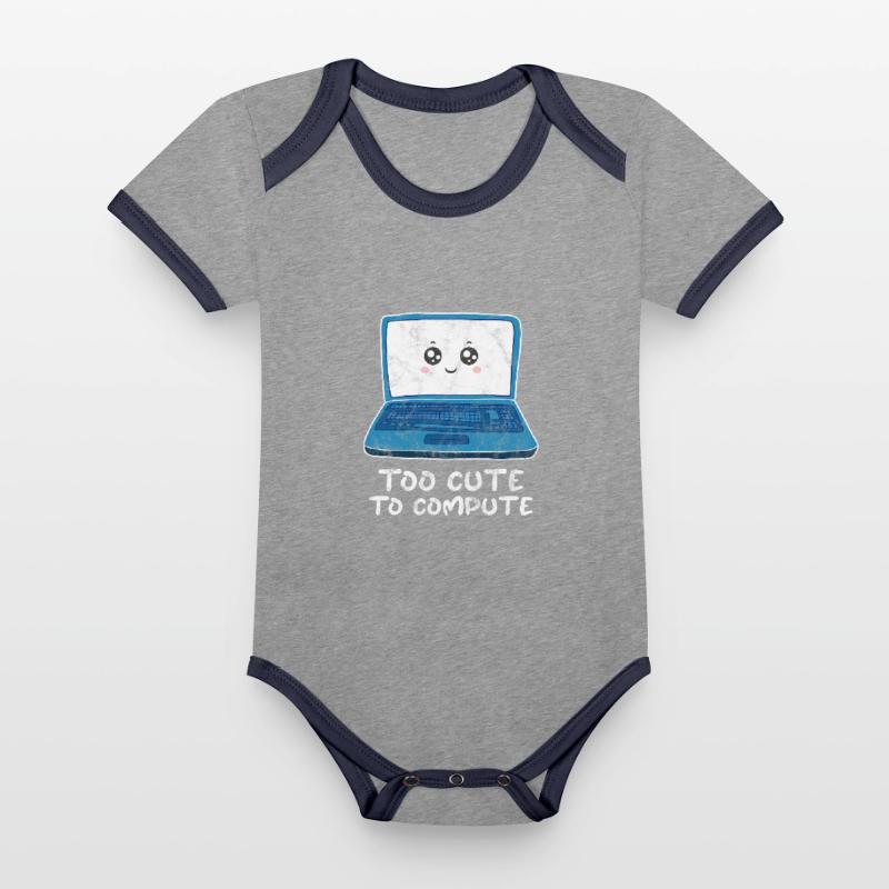 Computer Nerd PC Programmer Computer Science Gift Organic Baby Contrasting Bodysuit