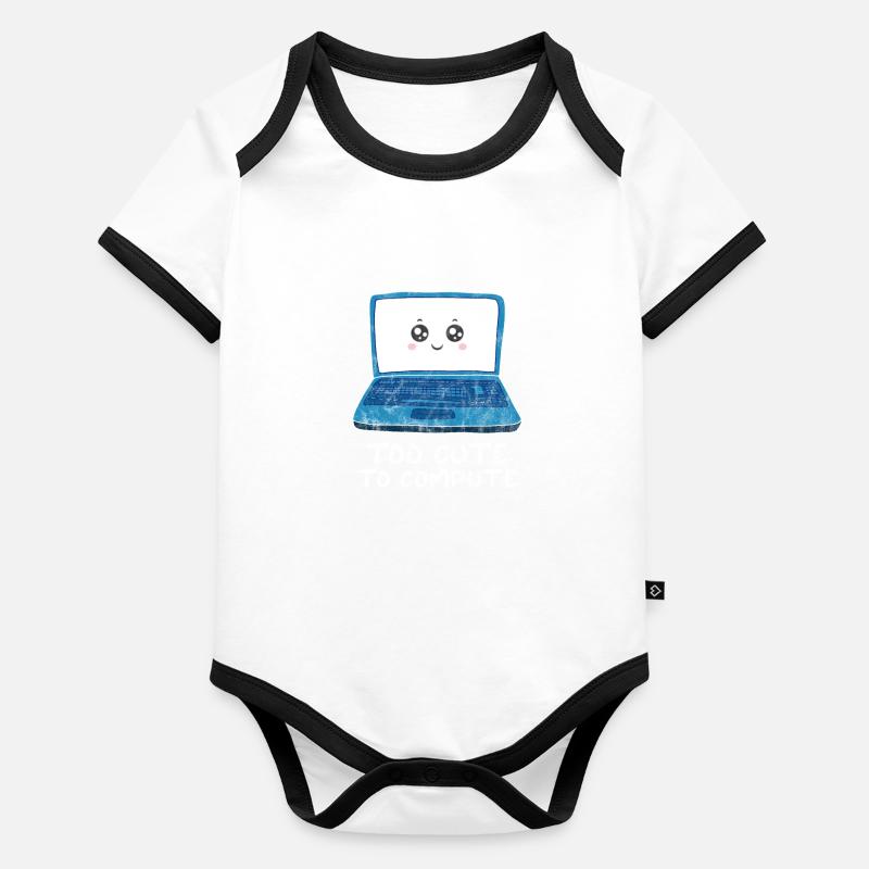 Computer Nerd PC Programmierer Informatik Geschenk Baby Bio-Kurzarm-Kontrastbody