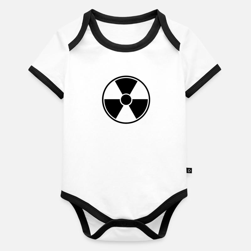 Drôle de conception radioactive Body Bébé bio contrasté manches courtes