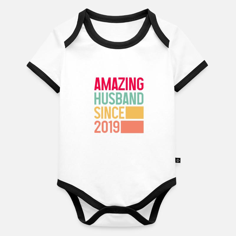 Ehemann seit 2019 Baby Bio-Kurzarm-Kontrastbody