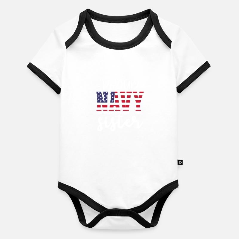 Schwester Baby Bio-Kurzarm-Kontrastbody