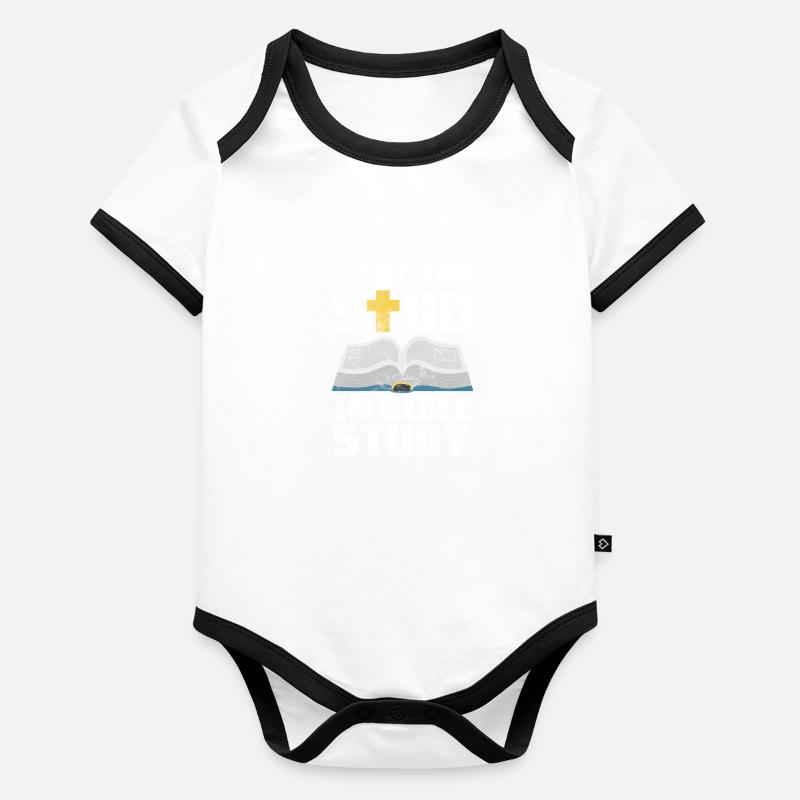 Bible Body Bébé bio contrasté manches courtes