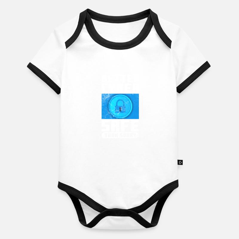 Hacker Body Bébé bio contrasté manches courtes