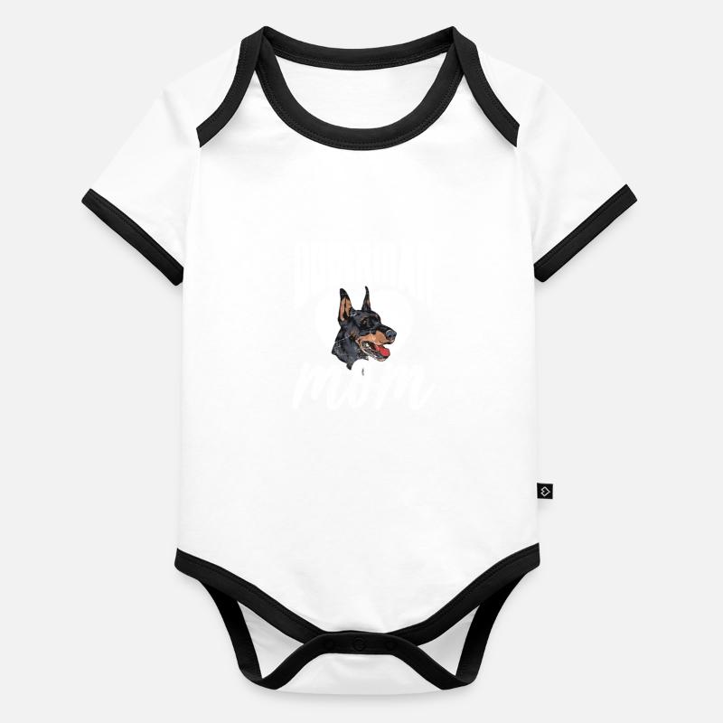 Doberman Body Bébé bio contrasté manches courtes