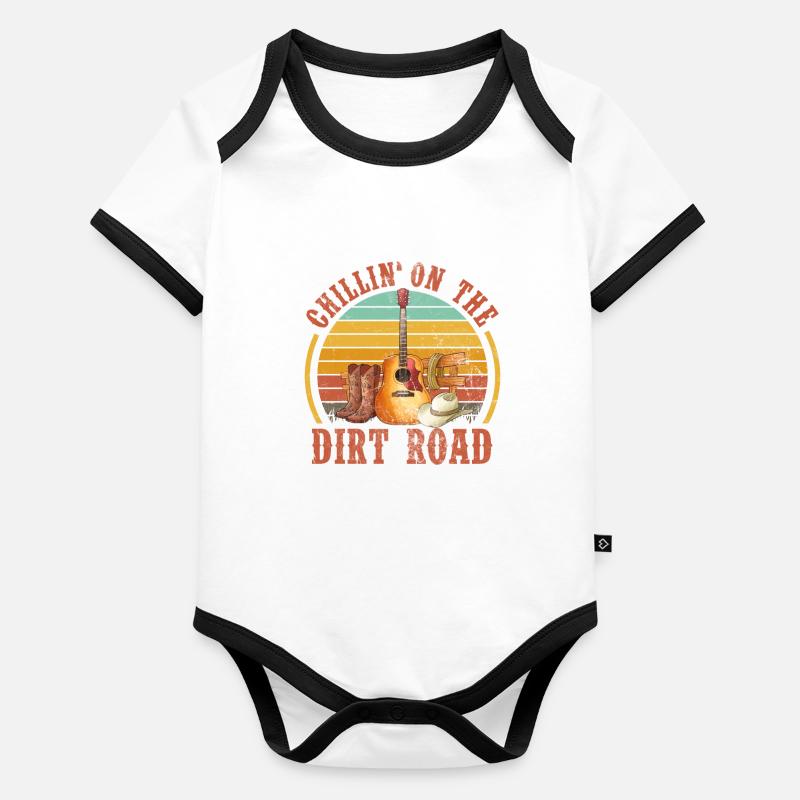 Country Baby Bio-Kurzarm-Kontrastbody