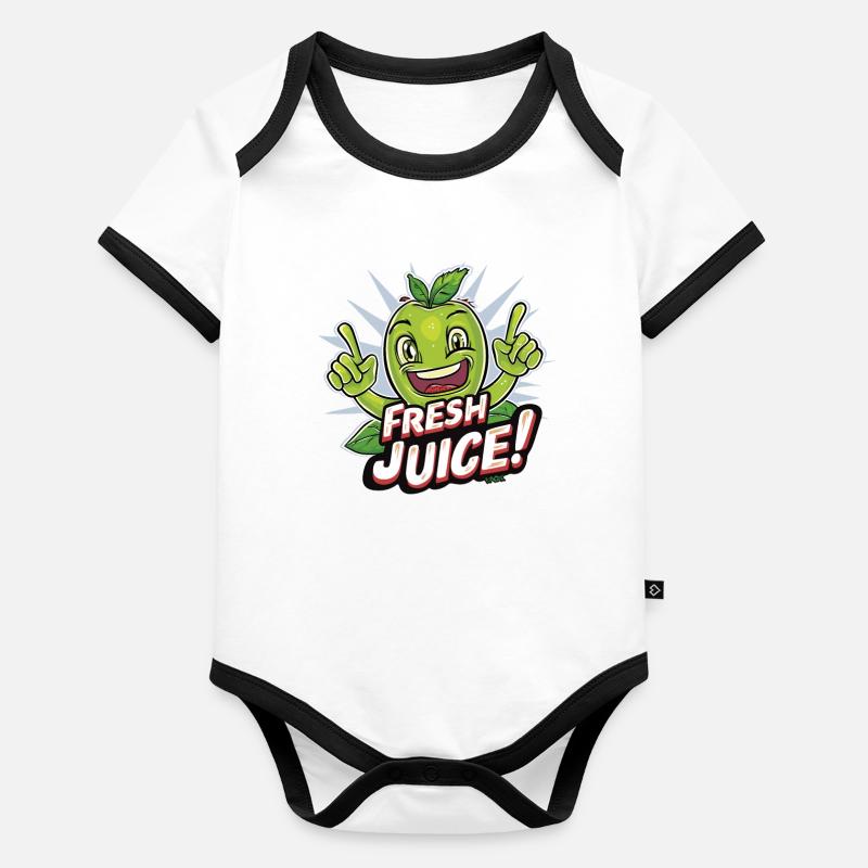 Sunny fruit and fresh juice Organic Baby Contrasting Bodysuit